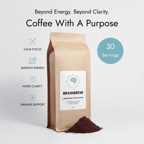 BrainBrew - Mushroom Coffee Fusion (16oz Bag)